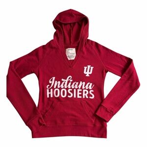 Pressbox Red Indiana Hoosiers Hooded Women's Sweatshirt Size Medium Red
